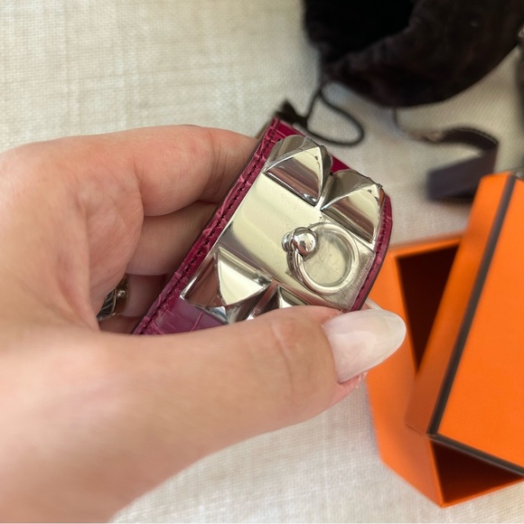 HERMES COLLIER DE CHIEN CROCODILE BRACELET NEW! - Picture 15 of 17